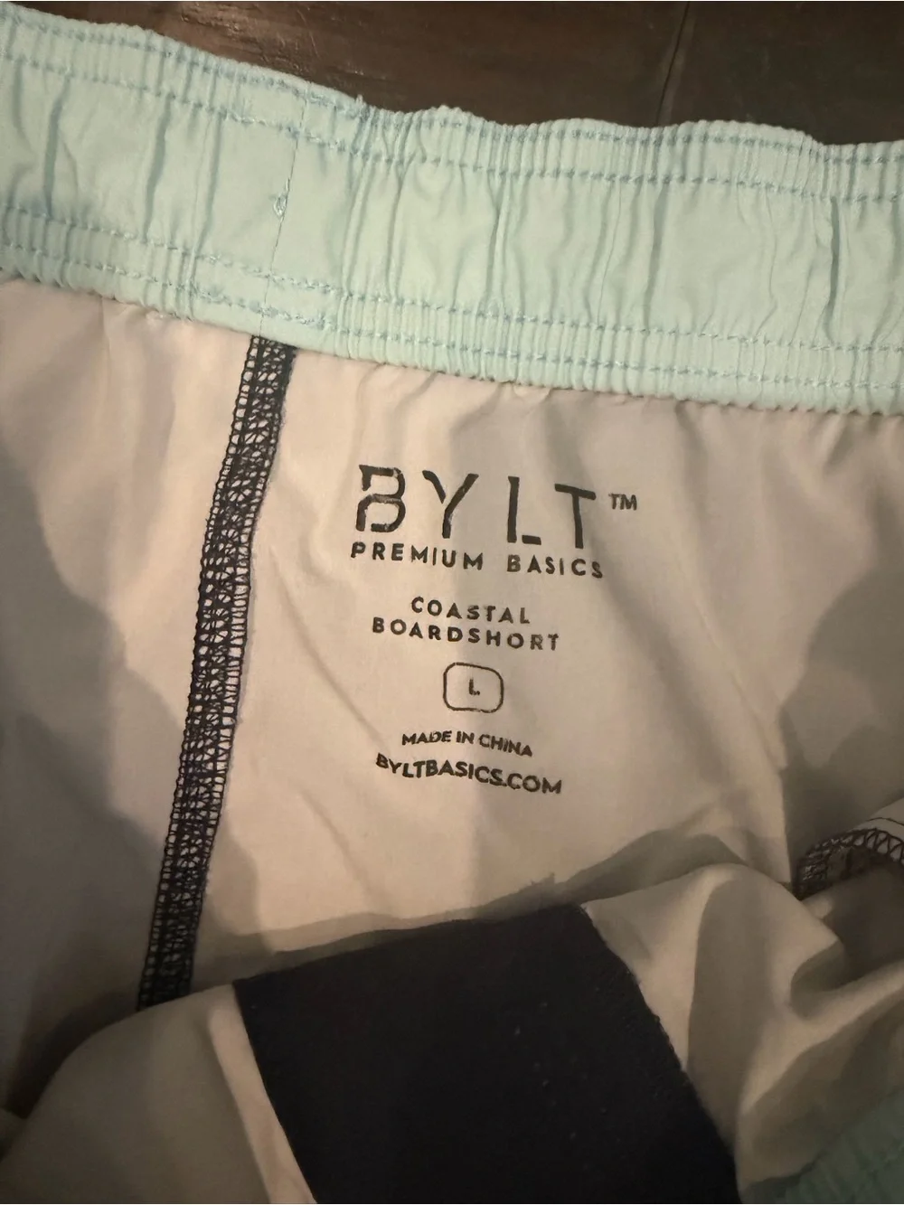 BYLT Basics Coastal Boardshorts Men’s Large Navy Blue Colorblock Swim Shorts